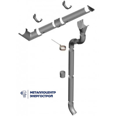 Водосточная система RAL 7000 серая белка